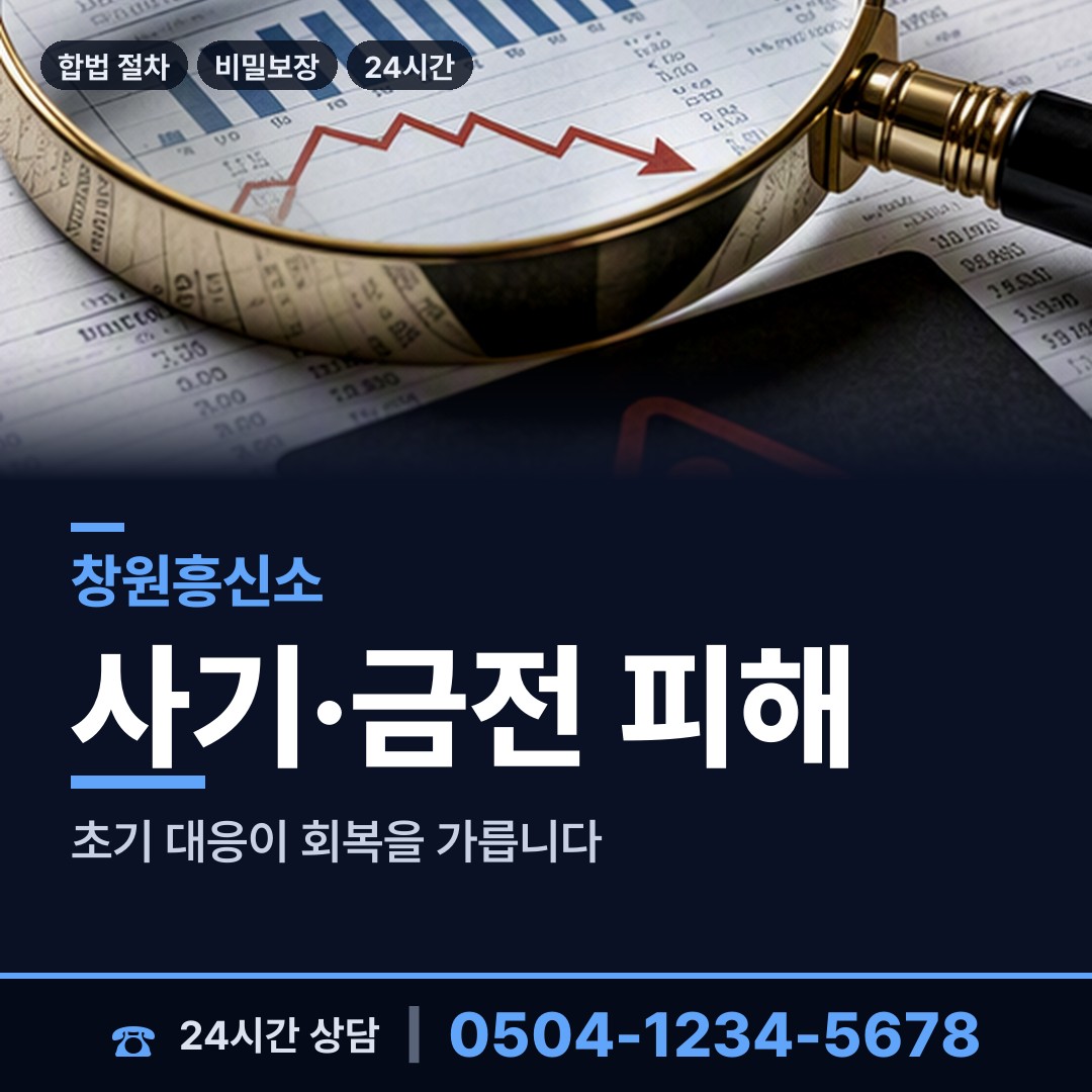 창원 반월중앙동 당일조사 상담 안내